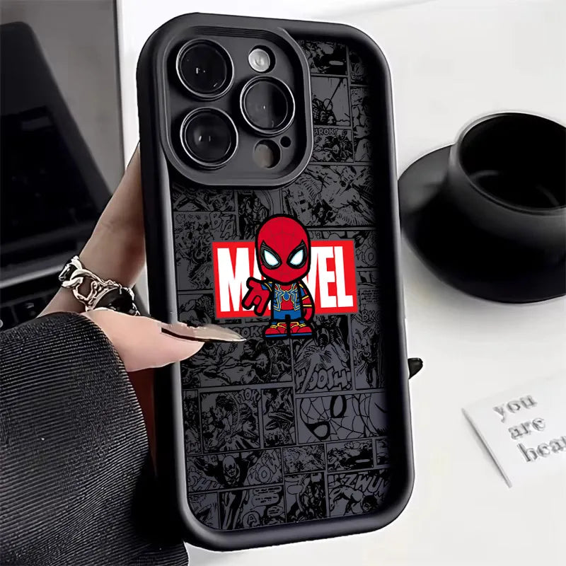 Marvel Ironman Spiderman Deadpool Phone Case For iPhone