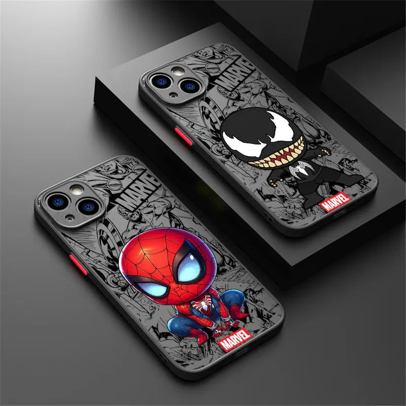 Marvel Venom Spider Man Cartoon Phone Case For iPhone