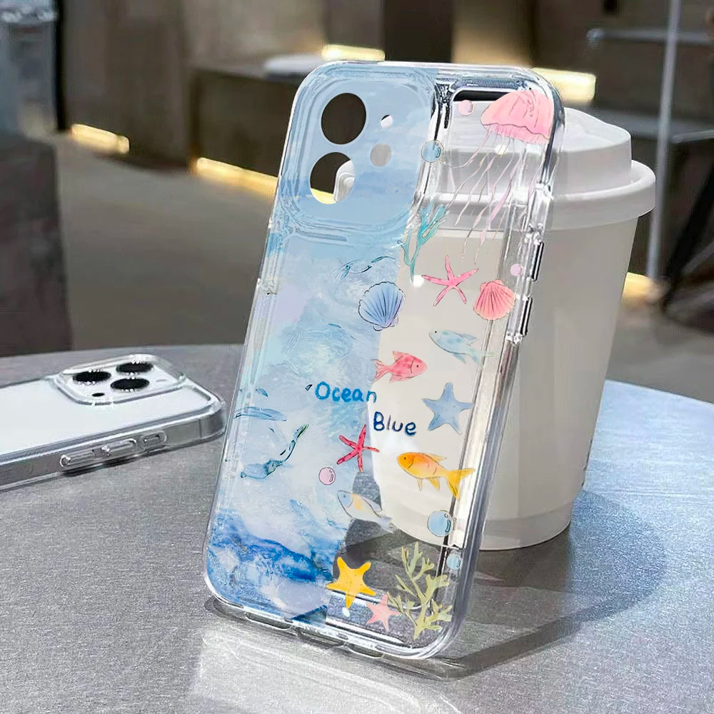 Ocean Animal Cute Phone Case For iPhone