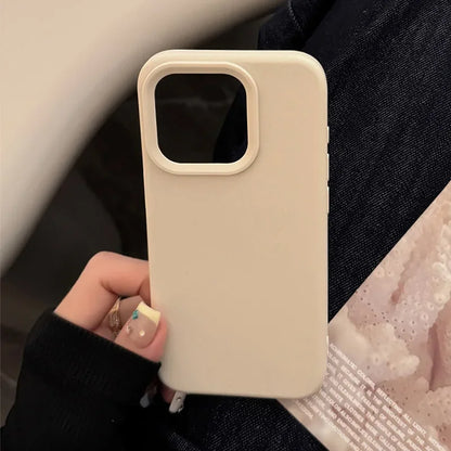 Dopamine Inspired Silicone Solid Color Simple Fashion Phone Case For iPhone Back Cover