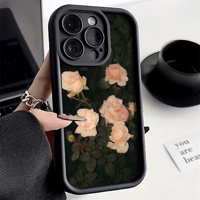 Crystal Rose Flower Phone Case For iPhone