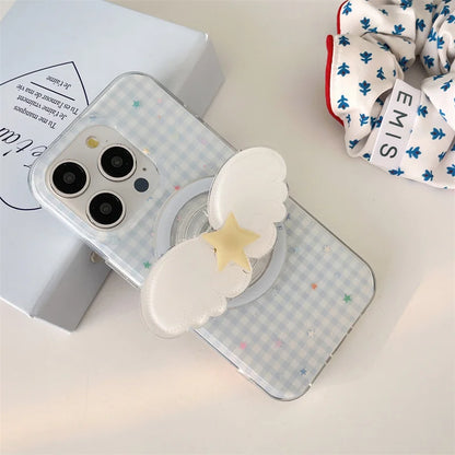 Fashion Plaid Pattern Magnetic Phone Case