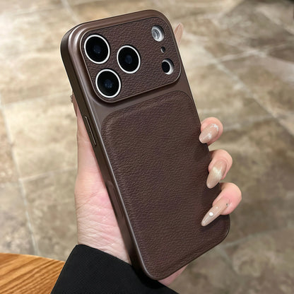 Business Lychee Leather Case For iPhone