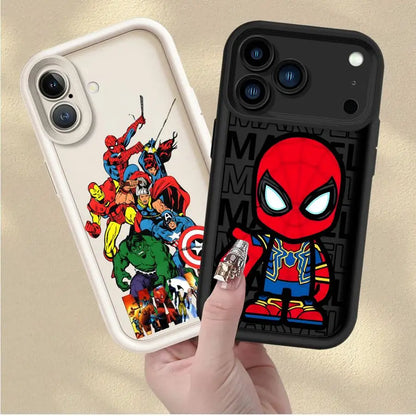 Case For iPhone Soft Shell Marvel Spider Man And Hulk