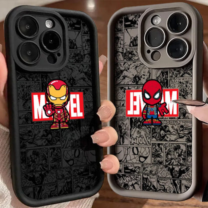 Marvel Ironman Spiderman Deadpool Phone Case For iPhone
