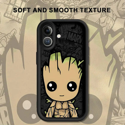 Marvel Cartoon Groot Iron Man Soft Cover Phone Case For iPhone