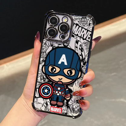 Marvel Cartoon Venom Iron Man Hulk Shockproof Case For iPhone