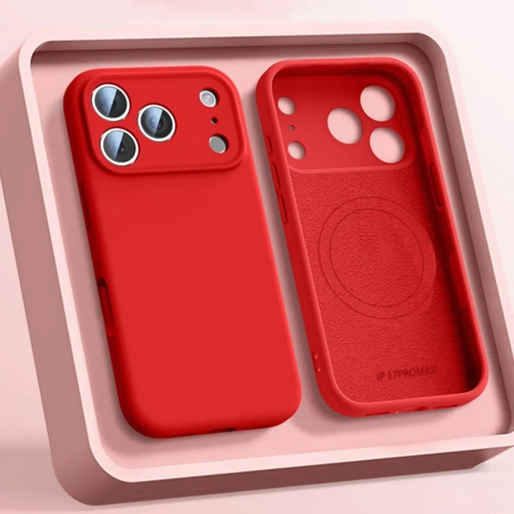 For Magsafe Original Liquid Soft Silicone Phone Case For iPhone Magnetic Wireless Cases Cover