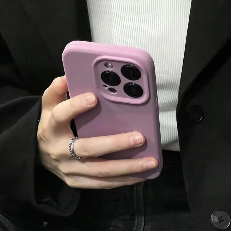 Liquid Silicone Phone Case For iPhone Cases For iPhone Camera Lens Protection Cover