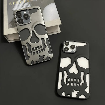 Hollow Skull Heat‑Dissipation Phone Case For iPhone