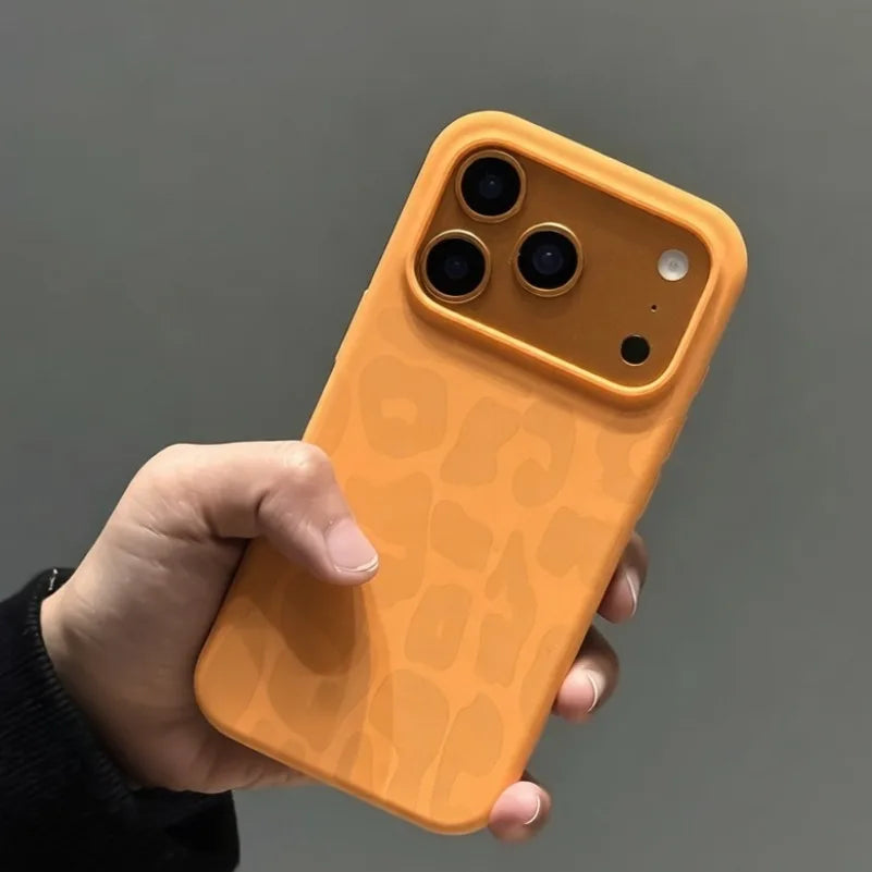 Leopard Pattern Liquid Silicone Case For iPhone