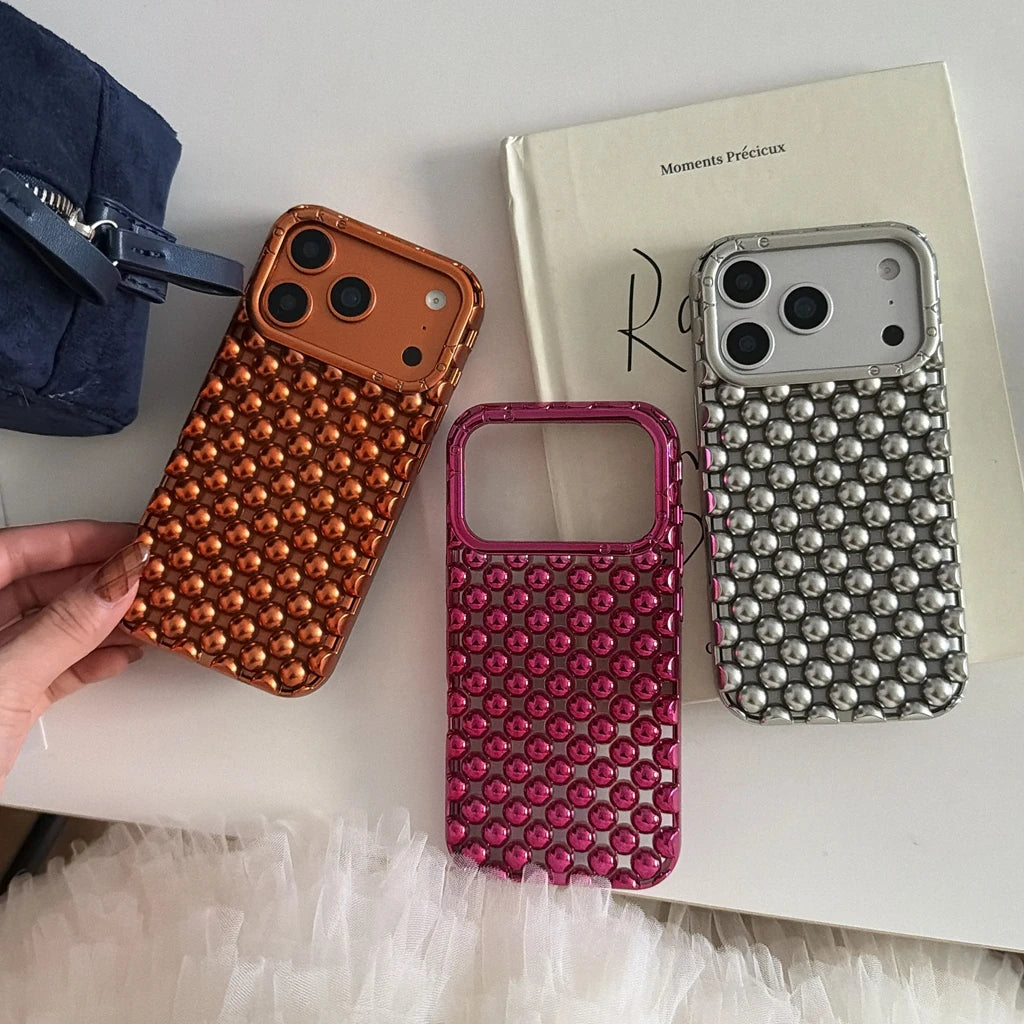 Pearl Bead Hollow Shockproof iPhone Case