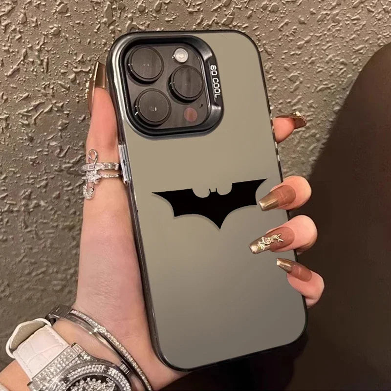 Luxury Marvel Batmans Spider Man Plating Hard Case For iPhone