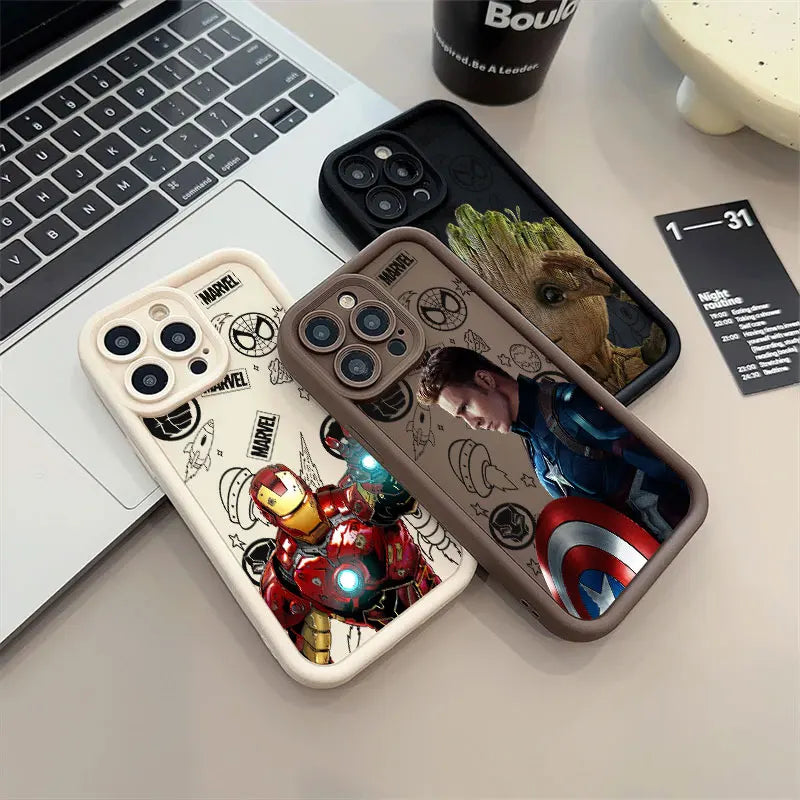 Marvel Ironman Captain America Case For Apple iPhone