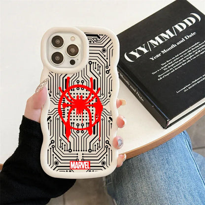 Marvel Deadpool Spider Man Miles Morales Candy Color Phone Case For iPhone