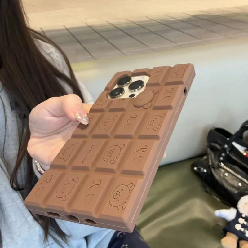 Funny 3D Rilakkuma Bear Soft Silicone Phone Case For iPhone