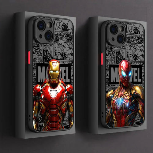 Marvel Spiderman Ironman Comic Phone Case For iPhone