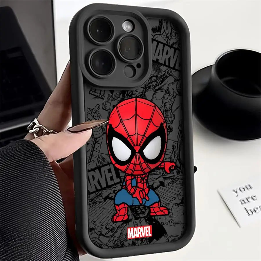 Soft Cover Phone Case For iPhone Marvels Groot Spiderman