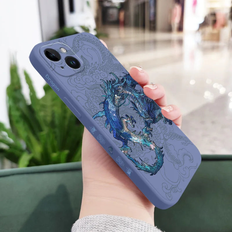 Blue Dragon Phone Case For iPhone