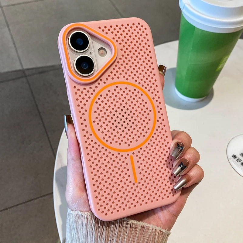 Honeycomb Mesh Cooling Magnetic Phone Case