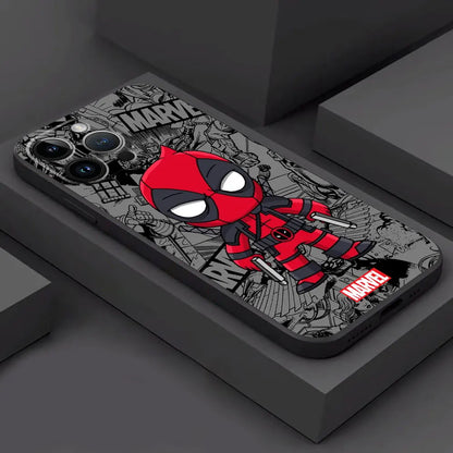 Cartoon Marvel Silicone iPhone Case – Groot & Spiderman