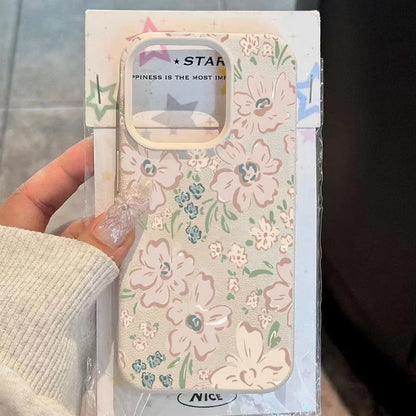 Elegant Pink Floral Print Phone Case For iPhone