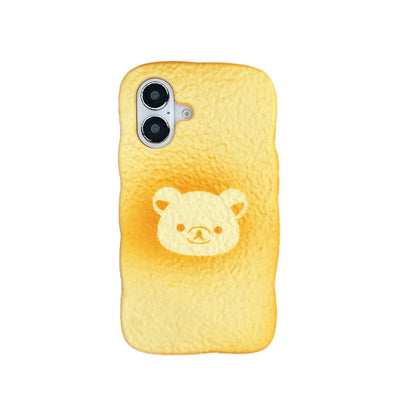 Kawaii Bread Rilakkuma Bear Soft Silicone Cover Phone Case For iPhone