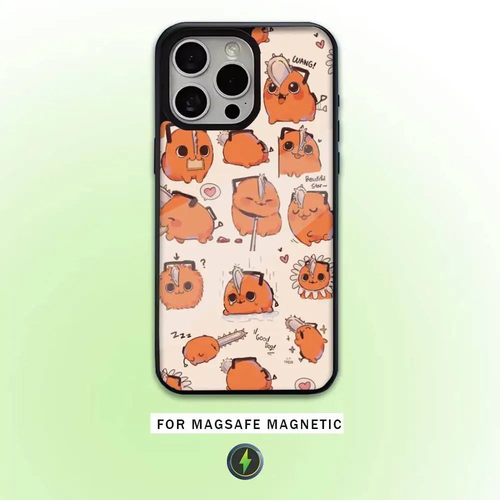 Kawaii Pochita Cartoon Phone Case For iPhone