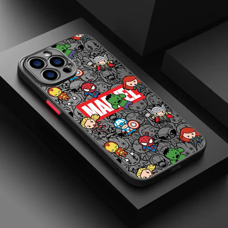 Cartoon Marvel Spider Man Groot Phone Case For iPhone