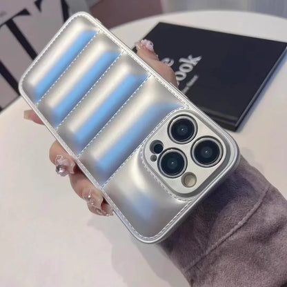 Colorful Down Jacket Pattern Silicon Phone Case