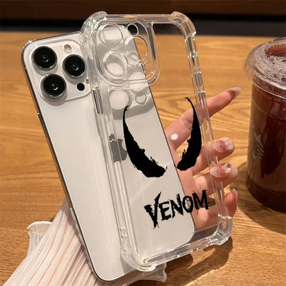 Marvel Hero Spiderman Venom Cool Clear Case For iPhone