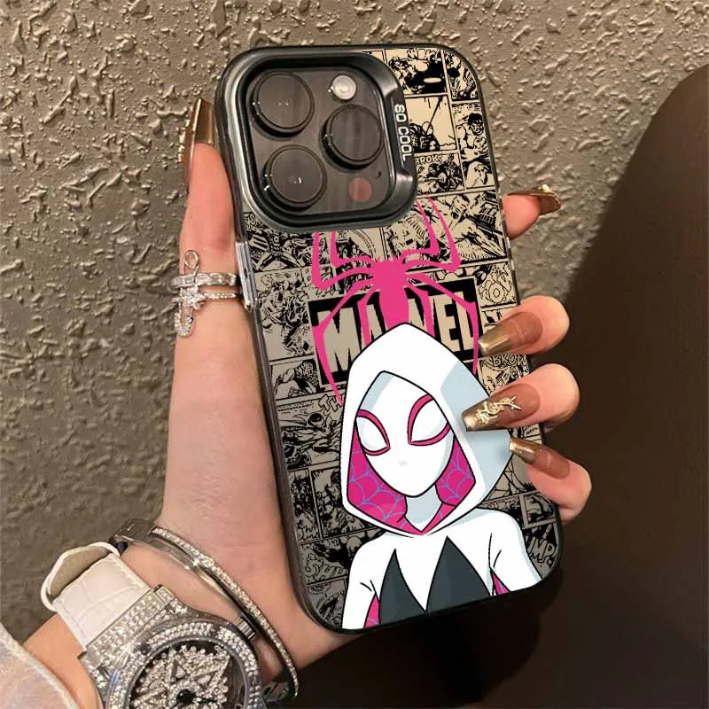 Marvel Cute Spider Men Cover For Apple iPhone Colorful Phone Case