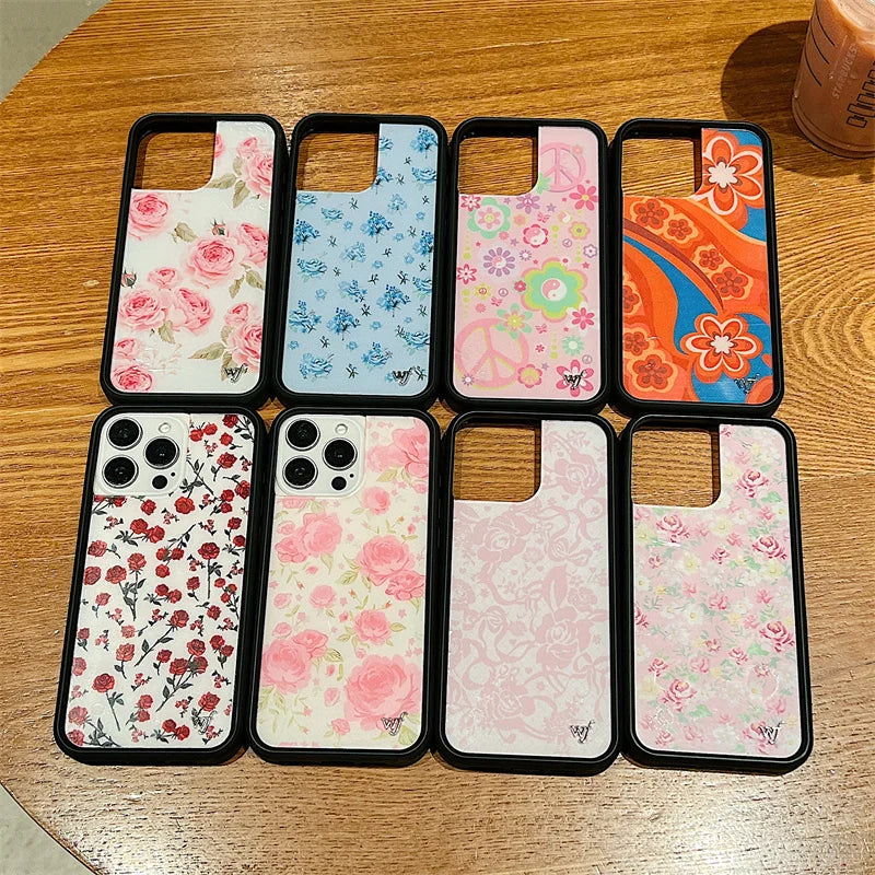 Wildflower Red Roses Phone Case For iPhone
