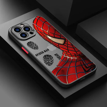 Marvel Half Face Spider Man Phone Case For iPhone