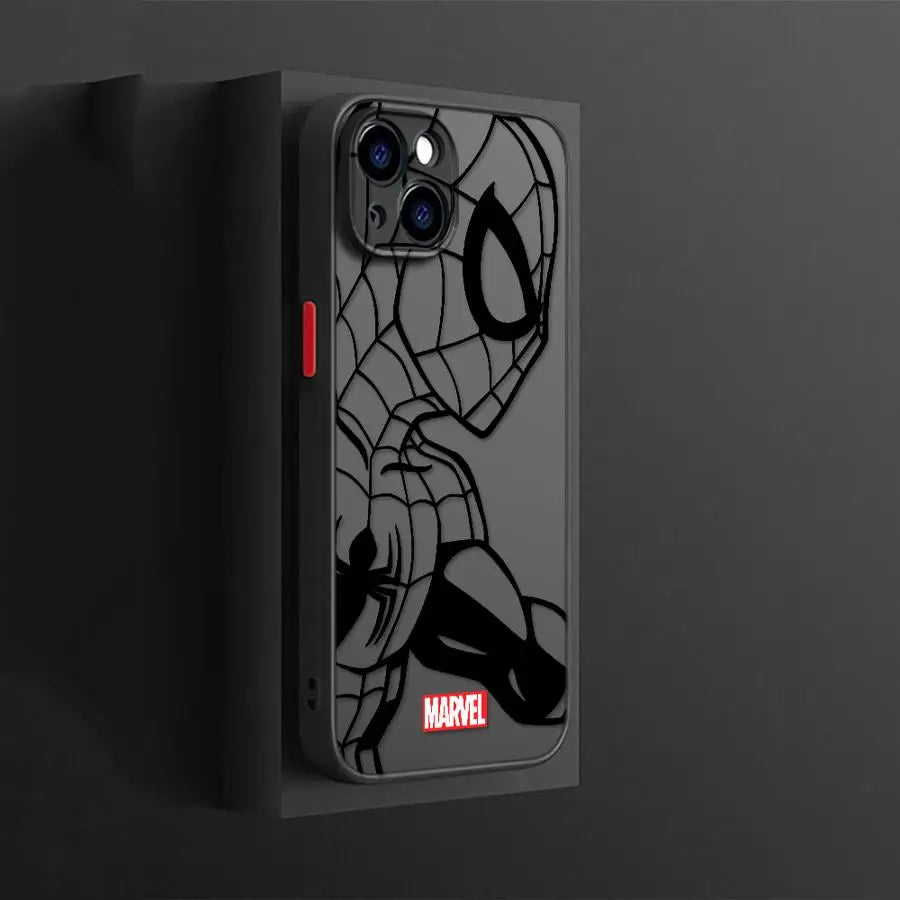 Marvel Iron Man Spiderman Back Phone Cover Case For iPhone