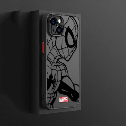 Marvel Iron Man Spiderman Back Phone Cover Case For iPhone