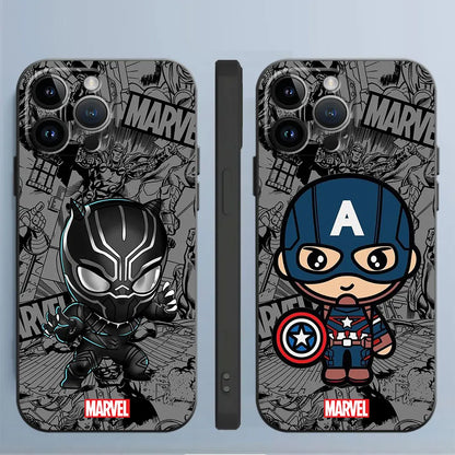 Cartoon Marvel Silicone iPhone Case – Groot & Spiderman