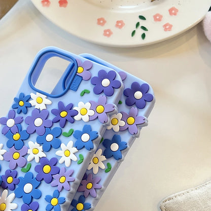 Fashion 3D Flower Soft Silicone Phone Case For iPhone