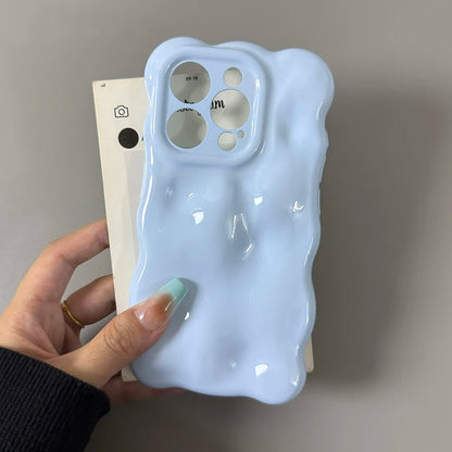 Candy Color Glossy 3D Meteorite Pattern Phone Case