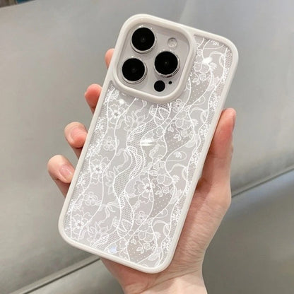 Vintage White Lace Floral Phone Case For iPhone