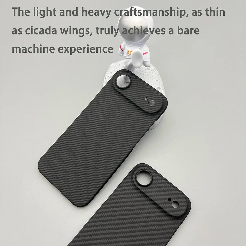 For iPhone Air Phone Case Kevlar Aramid Fiber Hard Shell Carbon