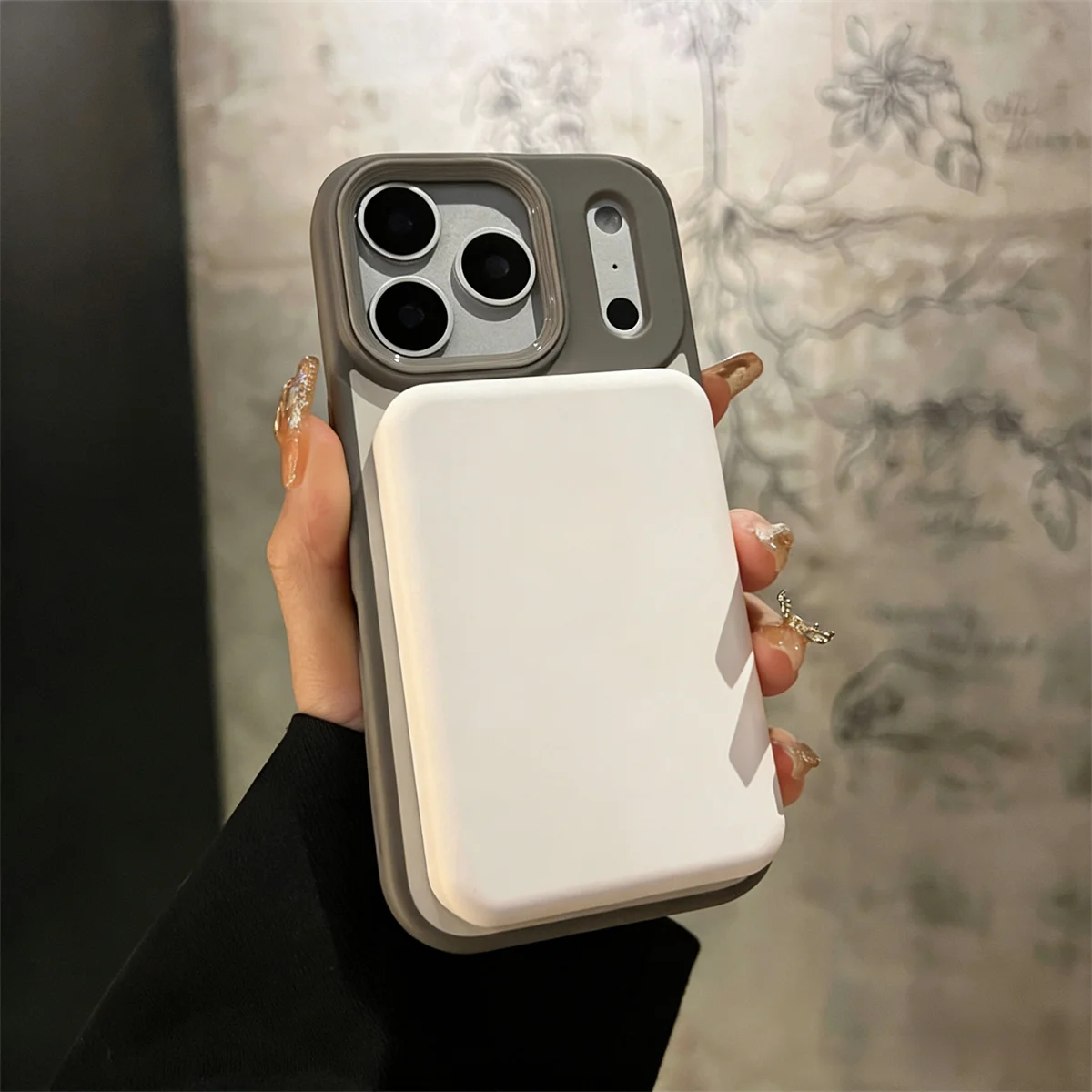 For Magsafe Invisible Bracket Magnetic Phone Case For iPhone Soft Frame Shockproof Cover