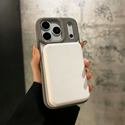 For Magsafe Invisible Bracket Magnetic Phone Case For iPhone Soft Frame Shockproof Cover