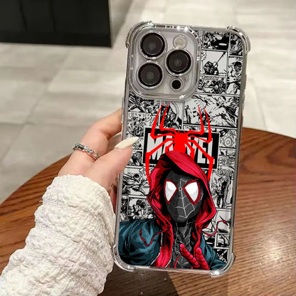 Comics Marvel Spiderman Miles Morales Gwen Phone Case For iPhone