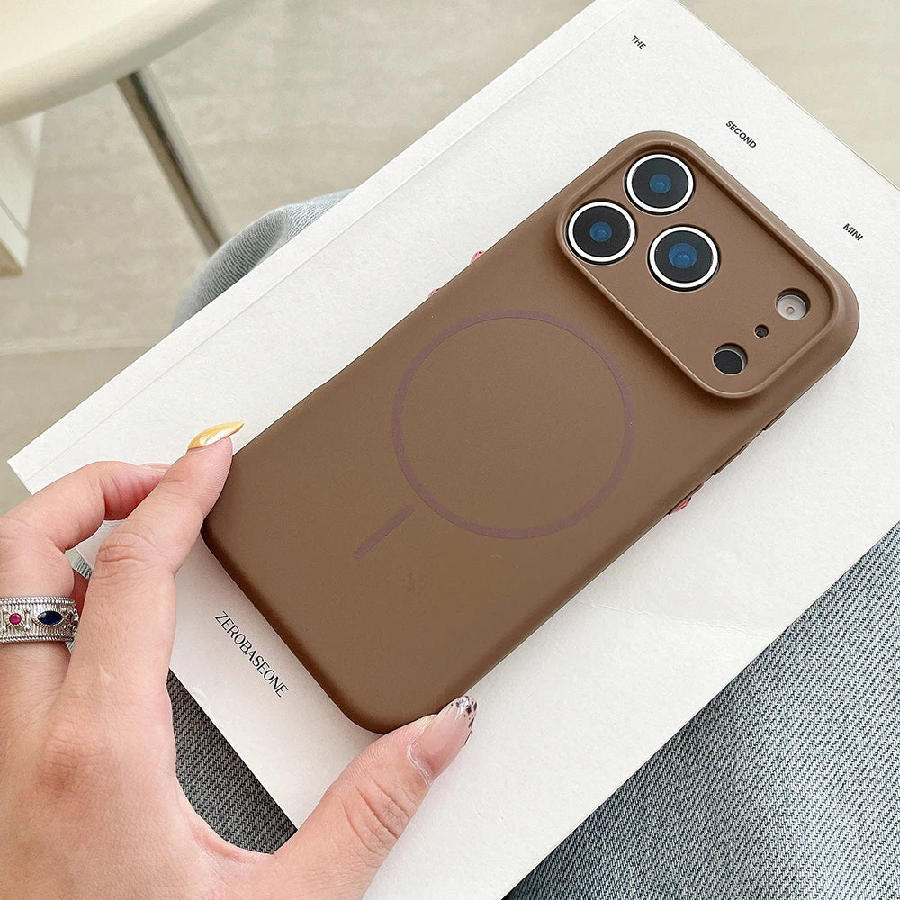MagSafe Magnetic Silicone iPhone Case with Lens Protection