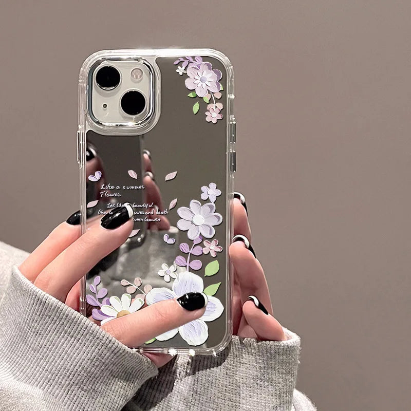 Love Heart Mirror Phone Case For iPhone