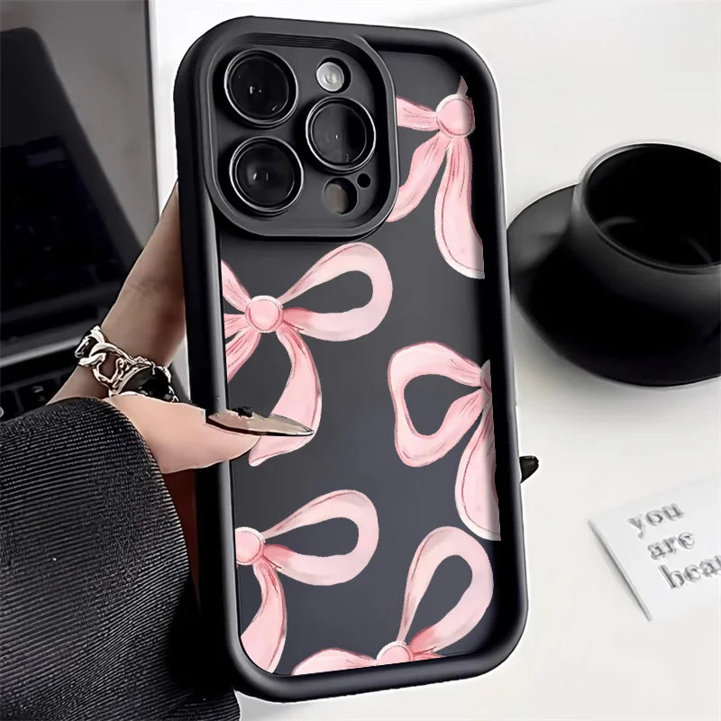 Cute Pink Bowknot Bow Phone Case For iPhone