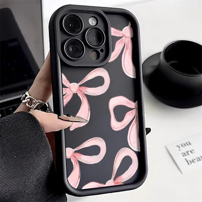 Cute Pink Bowknot Bow Phone Case For iPhone