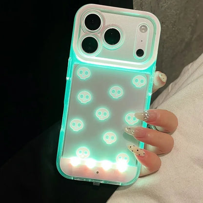 Gothic Luminous Skull LED Light Up Phone Case For iPhone