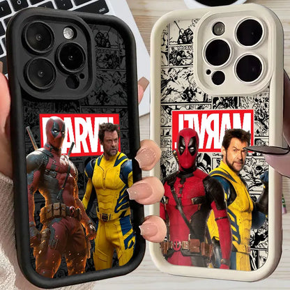 Marvel Deadpool Wolverine Silicone Case For Apple iPhone